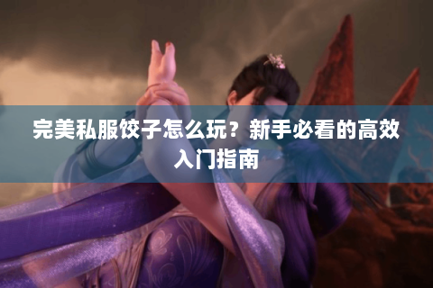 完美私服饺子怎么玩？新手必看的高效入门指南