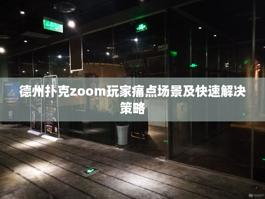 德州扑克zoom玩家痛点场景及快速解决策略