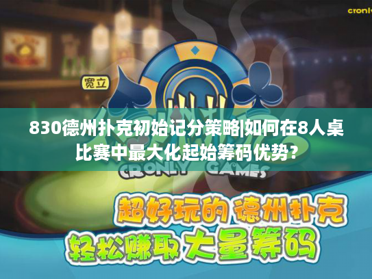 830德州扑克初始记分策略|如何在8人桌比赛中最大化起始筹码优势？