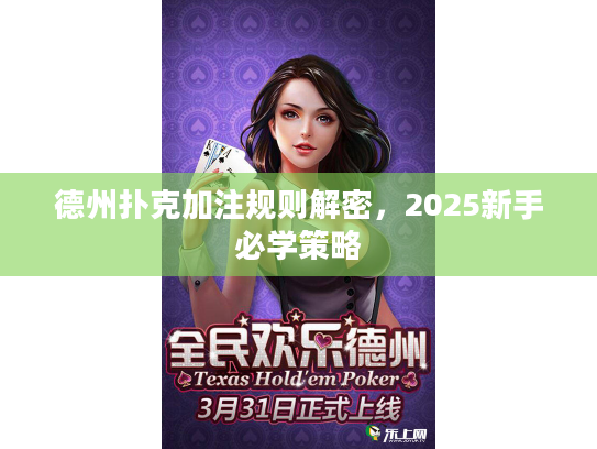 德州扑克加注规则解密，2025新手必学策略