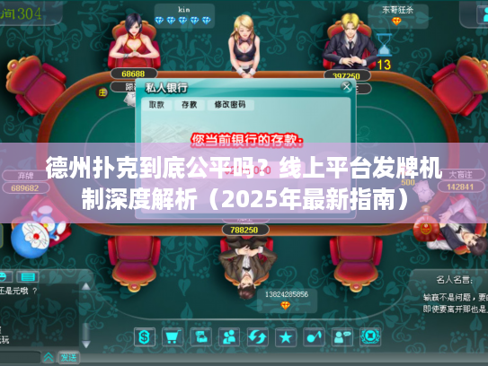德州扑克到底公平吗？线上平台发牌机制深度解析（2025年最新指南）