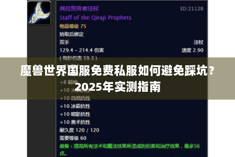 魔兽世界国服免费私服如何避免踩坑？2025年实测指南
