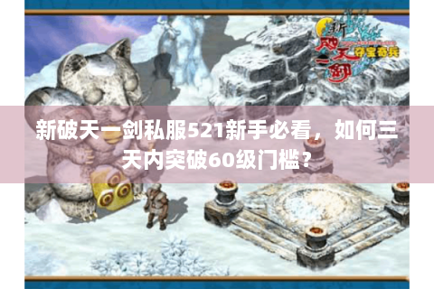 新破天一剑私服521新手必看，如何三天内突破60级门槛？