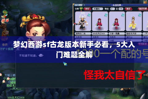 梦幻西游sf古龙版本新手必看，5大入门难题全解