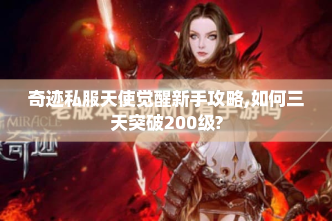 奇迹私服天使觉醒新手攻略,如何三天突破200级?