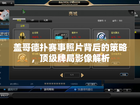 盖哥德扑赛事照片背后的策略，顶级牌局影像解析