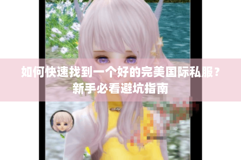 如何快速找到一个好的完美国际私服？新手必看避坑指南