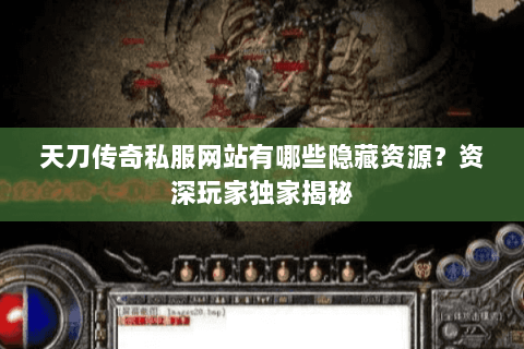 天刀传奇私服网站有哪些隐藏资源？资深玩家独家揭秘