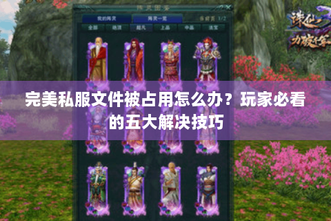 完美私服文件被占用怎么办？玩家必看的五大解决技巧