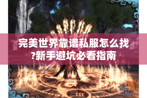 完美世界靠谱私服怎么找?新手避坑必看指南