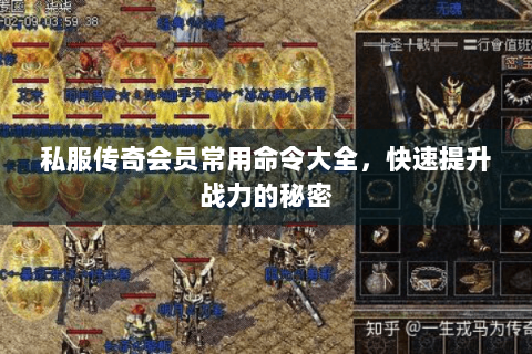 私服传奇会员常用命令大全，快速提升战力的秘密