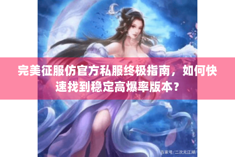 完美征服仿官方私服终极指南，如何快速找到稳定高爆率版本？