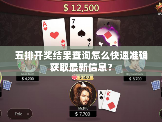 五排开奖结果查询怎么快速准确获取最新信息？