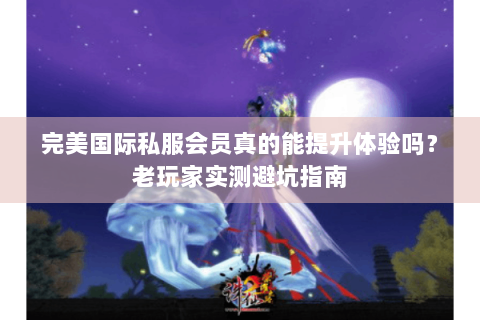 完美国际私服会员真的能提升体验吗？老玩家实测避坑指南