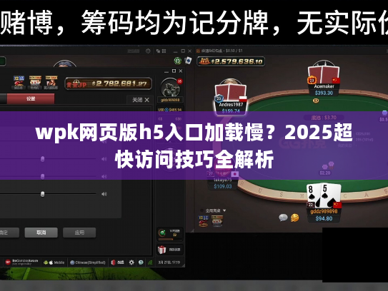 wpk网页版h5入口加载慢？2025超快访问技巧全解析