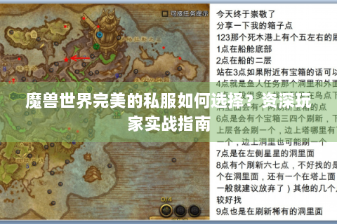 魔兽世界完美的私服如何选择？资深玩家实战指南