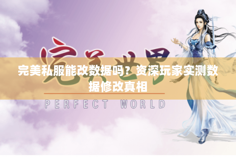 完美私服能改数据吗？资深玩家实测数据修改真相