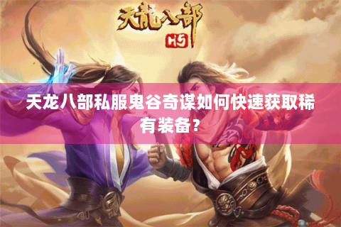 天龙八部私服鬼谷奇谋如何快速获取稀有装备？