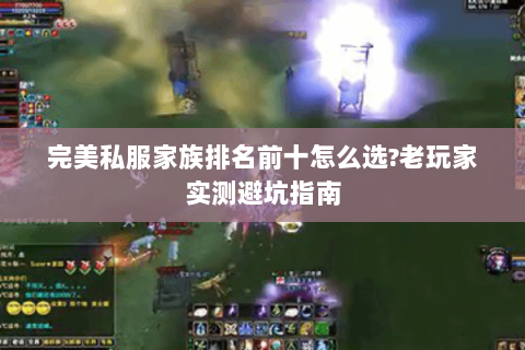完美私服家族排名前十怎么选?老玩家实测避坑指南