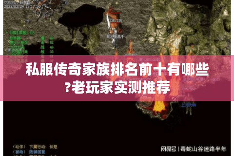 私服传奇家族排名前十有哪些?老玩家实测推荐