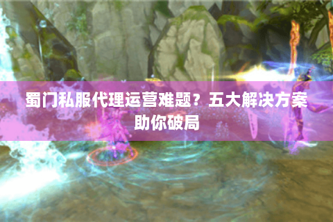 蜀门私服代理运营难题？五大解决方案助你破局