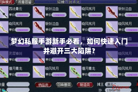 梦幻私服手游新手必看，如何快速入门并避开三大陷阱？