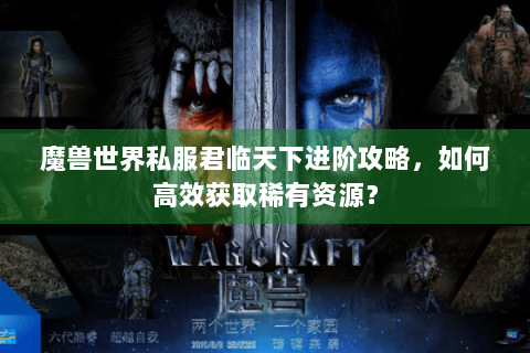 魔兽世界私服君临天下进阶攻略，如何高效获取稀有资源？