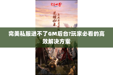 完美私服进不了GM后台?玩家必看的高效解决方案