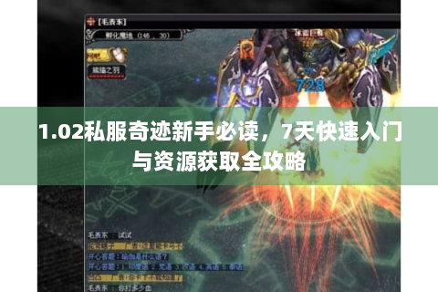 1.02私服奇迹新手必读，7天快速入门与资源获取全攻略