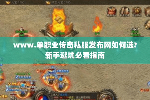 www.单职业传奇私服发布网如何选?新手避坑必看指南