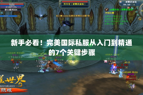 新手必看！完美国际私服从入门到精通的7个关键步骤