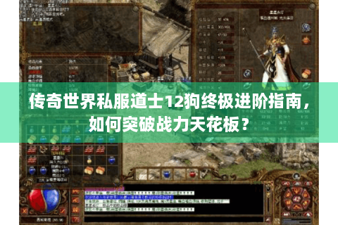 传奇世界私服道士12狗终极进阶指南，如何突破战力天花板？