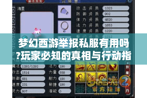 梦幻西游举报私服有用吗?玩家必知的真相与行动指南