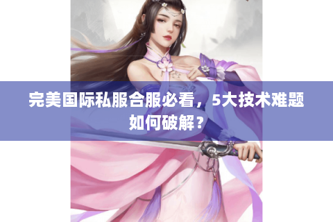 完美国际私服合服必看，5大技术难题如何破解？