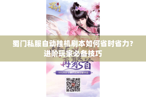 蜀门私服自动挂机刷本如何省时省力？进阶玩家必备技巧