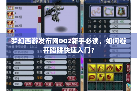 梦幻西游发布网002新手必读，如何避开陷阱快速入门？