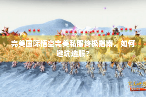 完美国际悟空完美私服终极指南，如何避坑选服？