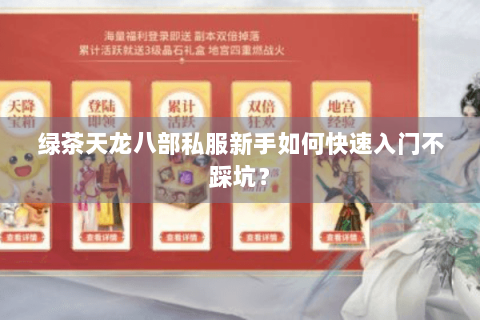 绿茶天龙八部私服新手如何快速入门不踩坑？